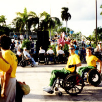 The Opening Ceremonies of my first National Veterans Wheelchair Games, Miami, Florida (1991).