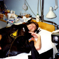 I was given a flight jacket by classmates after breaking my neck (1991).