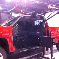 At the NMEDA Conference in 2013, I caught a shot of this new pickup truck conversion. Yes, the entire side panel rises and a ramp extends to pick up the wheelchair driver. Sweet!
